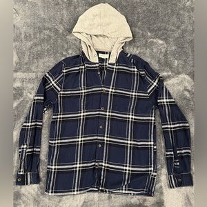 Men’s Aeropostale Navy Hooded Flannel